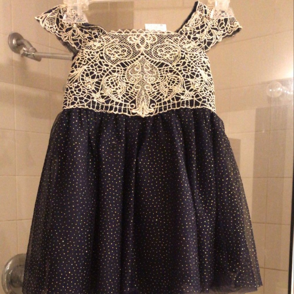 Gold and Blue Dress
